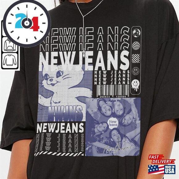 Tops - Newjeans Kpop Shirt V1 Y2K Retro Tour Album New Jeans Unisex L2404K Classic